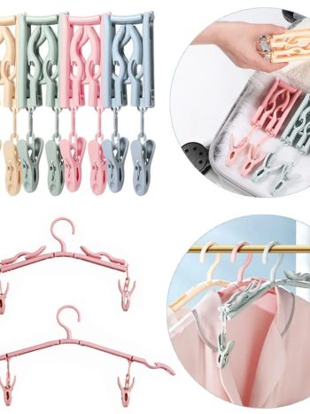 Foldable Travel Clothes Hanger with Clips 40.5cm PP | Kisasahome Kenya