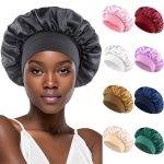 Silky Satin Head Bonnet Sleep Cap Wide Elastic Band | Kisasahome Kenya