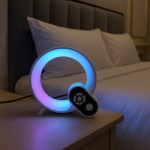 RGB Ring Ambient Light Bluetooth Speaker Alarm Clock Remote | Kisasahome Kenya