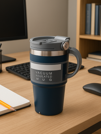 500ml Vacuum Insulated Mug Stainless Steel with Straw | Kisasahome Kenya