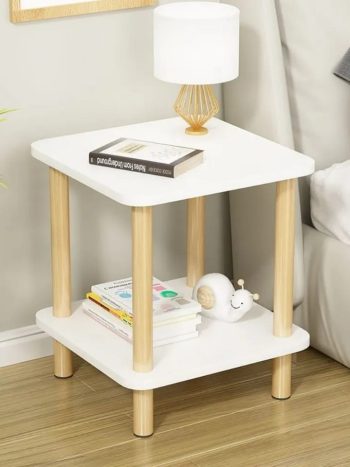 Wooden Bedside Table 2-Tier Nordic Side Nightstand - Kisasahome Kenya