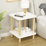 Wooden Bedside Table 2-Tier Nordic Side Nightstand - Kisasahome Kenya