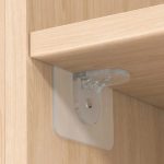 Adhesive Shelf Support Clips 10pcs No-Drill Cabinet Pegs | Kisasahome
