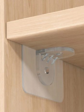 Adhesive Shelf Support Clips 10pcs No-Drill Cabinet Pegs | Kisasahome