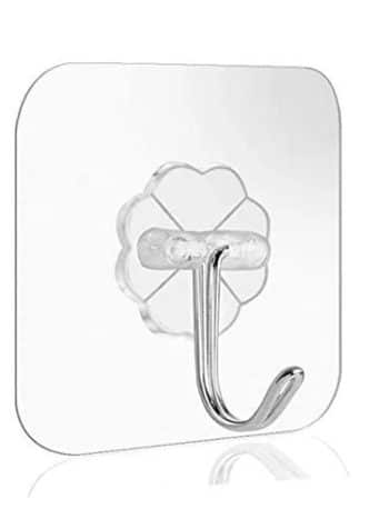 10Pcs Silicone Self Clear Adhesive Metal Wall Hook No Drill Strong Hold — Kisasahome Kenya