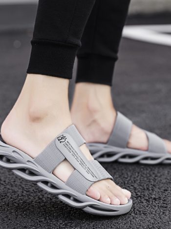 Men's Thick Sole Sport Slides Cushioned Street Slippers — Kisasahome Kenya