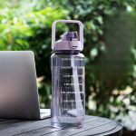 2 Litre Motivational Sports Water Bottle with Straw | Kisasahome Kenya