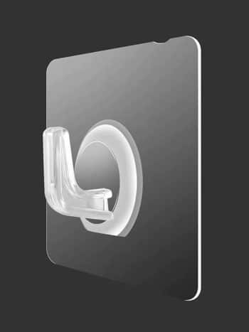 Heavy Duty Clear Adhesive Wall Hooks No Drill 10pcs