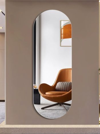 Oval Foldable Peel and Stick Mirror (45x120cm)