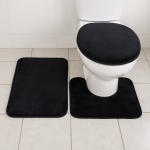 3-Piece Bathroom Mat Set / Bath Rug Toilet Cover Anti-Slip Mat| Kisasahome Kenya