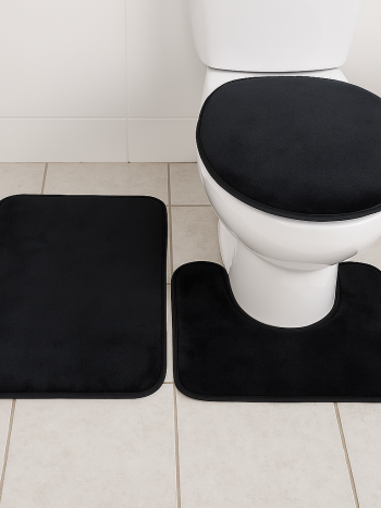 3-Piece Bathroom Mat Set / Bath Rug Toilet Cover Anti-Slip Mat| Kisasahome Kenya