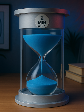 10-Minute Sand Hourglass Timer Décor Silver Safety Glass | Kisasahome Kenya