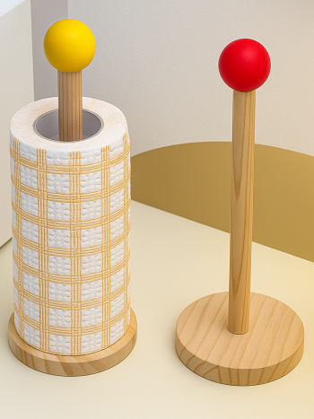 Wooden Tissue Holder / Paper Towel Roll Stand Kitchen Dining Table | Kisasahome Kenya