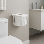 Wall-Mounted Toilet Paper Holder Basket No-Drill — Kisasahome Kenya