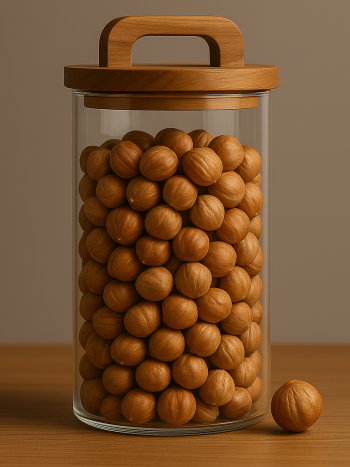 1400ml Borosilicate Glass Storage Jar Wooden Lid Handle | Kisasahome
