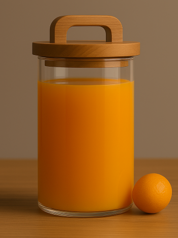 1200ml Borosilicate Glass Storage Jar Wooden Lid | Kisasahome Kenya