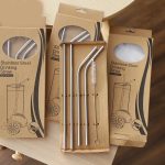 Reusable Metal Straws Kenya Stainless Steel Set with Brush | Kisasahome Kenya
