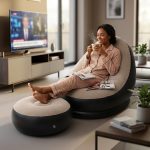 Inflatable Sofa Chair with Footrest Living Room Lazy |Kisasahome-Kenya