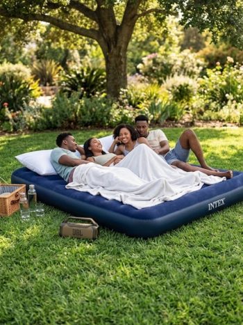 Intex Air Bed Mattress 5×6 with Electric Pump - Kisasahome Kenya