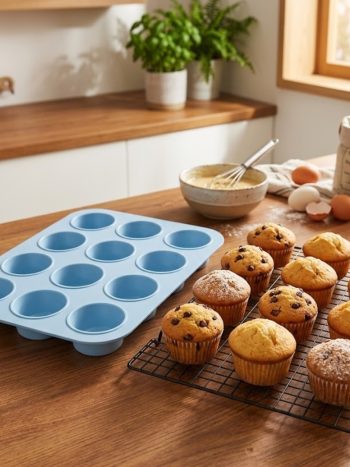 12 Slot Silicone Cupcake Baking Mould Non-Stick | Kisasahome Kenya