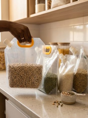 Moisture Proof Food Storage Bag 4 Set with Funnel Sealed | Kisasahome