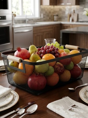 Plastic Storage Basket 31cm x 20cm x 14.5cm Mesh Organizer - Kisasahome Kenya