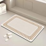 Rectangular Antislip Absorbent Bathroom Mat (50 by 80cm)