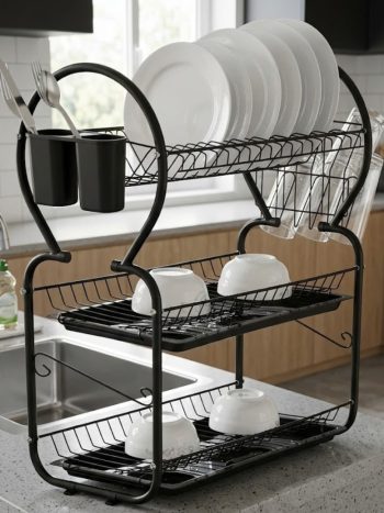 3 Layer Stainless Steel Dish Draining Rack-1604