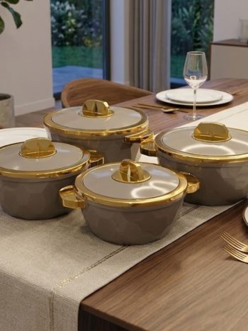 4pcs Tiffany Gold Insulated Hotpots - Kisasahome Kenya