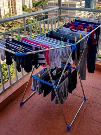 Outdoor Clothes Drying Rack Balcony Laundry Rack Space Saving - Kisasahome Kenya
