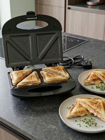 Kisasahome | Your 2026 Home Upgrade Starts Here 3 2 Slice Sandwich Maker 750W Non-Stick Double Heat RN 1702 - Kisasahome Kenya