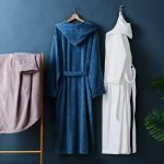Hooded Cotton Bath Robe with Belt and Pockets | Kisasahome Kenya