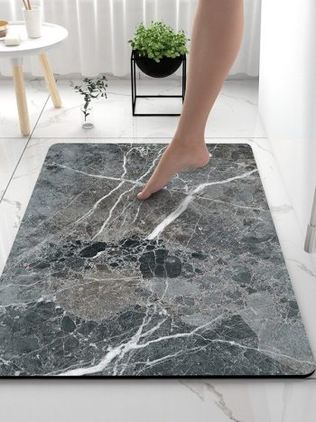 Marble-Like Absorbent Bathroom Mat