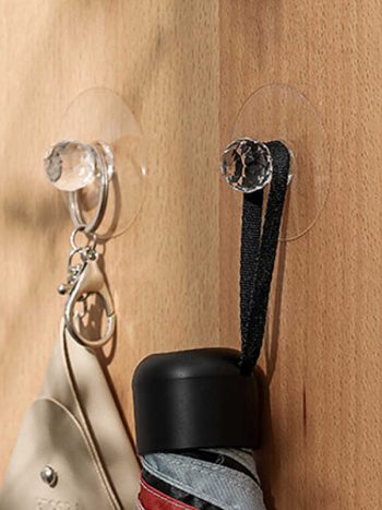 Crystal Self-Adhesive Wall Hooks No Drill 10pcs | Kisasahome Kenya