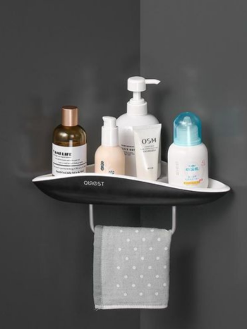 Corner Bathroom Shelf with Towel Bar No-Drill Adhesive  Quest— Kisasahome Kenya