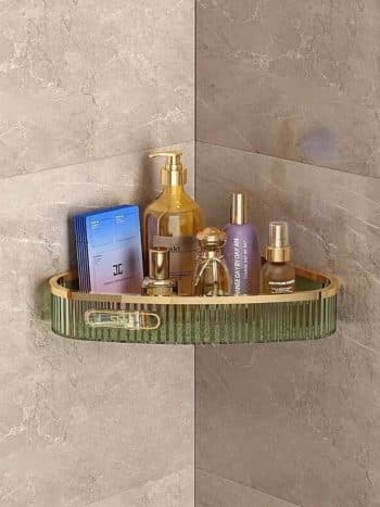 Acrylic Punch Free Bathroom Corner Shelf Strong Bearing Capacity,Durable, Waterproof, No Drilling