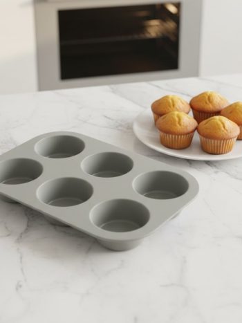 6 Slot Silicone Cupcake Baking Mould Non-Stick | Kisasahome Kenya