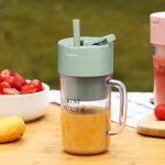 330ML Smoothie  Portable Blender Acrylic Portable Juice Cup, Rechargeable Blender, Portable Juicer