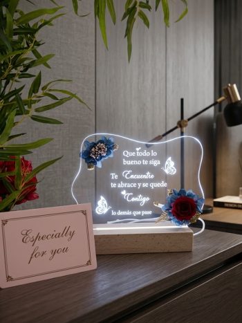 Yamonic Preserved Real Eternal Rose Acrylic LED Night Light – Gift Idea & Gift Set for Her - Kisasahome Kenya
