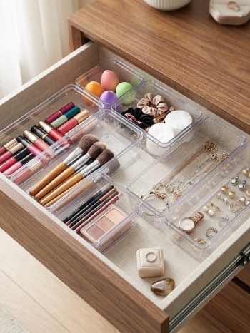 7pcs Premium Clear Acrylic Cutlery & Kitchen Utensil Drawer Storage Trays - Kisasahome Kenya