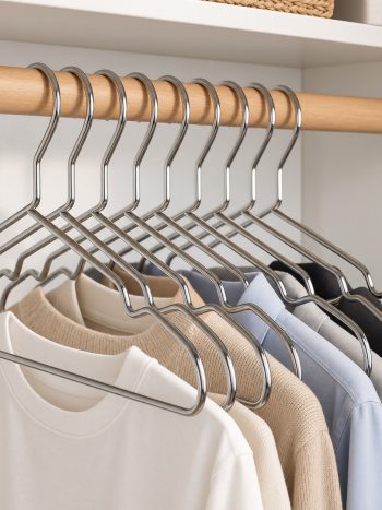 10-Piece Heavy Duty Stainless Steel Clothes Wire Hangers (38cm) - Kisasahome Kenya
