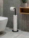 Modern Stainless Steel Bathroom Toilet Paper Stand with Roll Reserve - Kisasahome Kenya