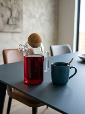 Borosilicate Glass Water Pitcher with Round Cork Ball Lid & Infuser - Kisasahome Kenya