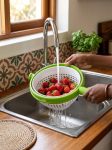 2-in-1 Press-Type Fruit & Vegetable Spinner Kitchen Strainer Colander - Kisasahome Kenya