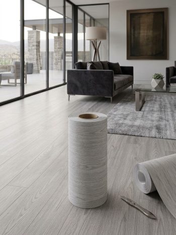 Light Gray Wood Grain Waterproof Floor Contact Paper (60cm x 5m) - Kisasahome Kenya