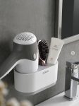 Wall-Mounted Hair Dryer Organizer Punch-Free Bathroom Storage Rack - Kisasahome Kenya