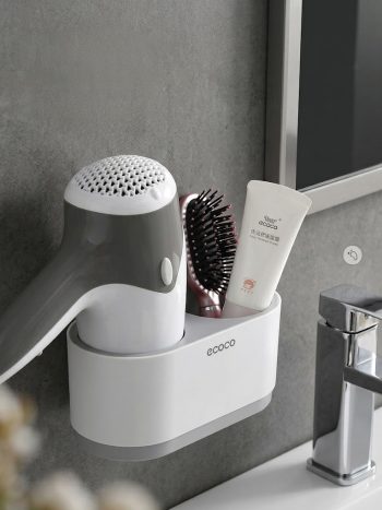 Wall-Mounted Hair Dryer Organizer Punch-Free Bathroom Storage Rack - Kisasahome Kenya