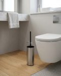 Stainless Steel Toilet Brush & Holder Drip-Free Splash-Proof Bathroom Cleaner
