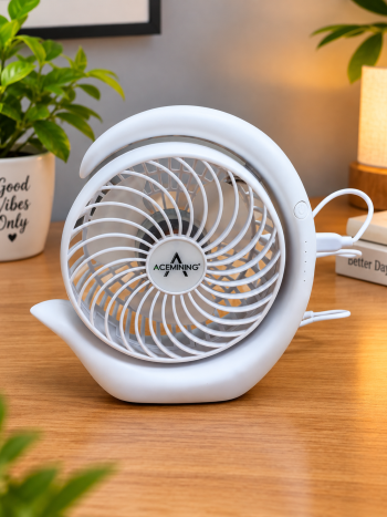 Rechargeable Mini Desk Fan 3600mAh Quiet Portable Table Fan - Kisasahome Kenya