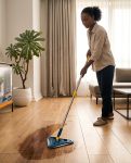 360° Rotatable Triangle Cleaning Mop (1.3m Handle) – Self-Wringing Microfiber Wall & Floor Mop - Kisasahome Kenya